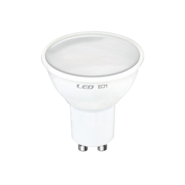 lampadina led dicroica gu10 6w luce naturale 4000k ecoman vetro ghiaccio