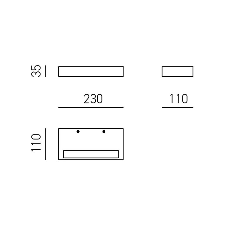 applique led 20w 3000k gealuce ip20 bianco gap57