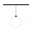 sospensione led per binario magnetico 19w 48v 4000k nero ip20 circle beneito faure 5442