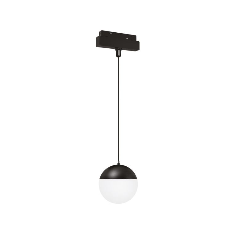 lampadario led 8w 48v 3000k sfera colore nero gealuce ip20