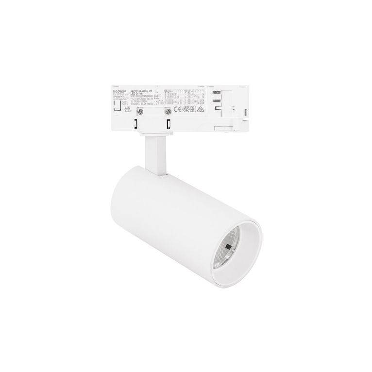 proiettore orientabile 20w a binario trifase. 3000k bianco gealuce