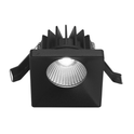 faretto da incasso danae 9w luce calda 3000k gealed quadrato nero ip54