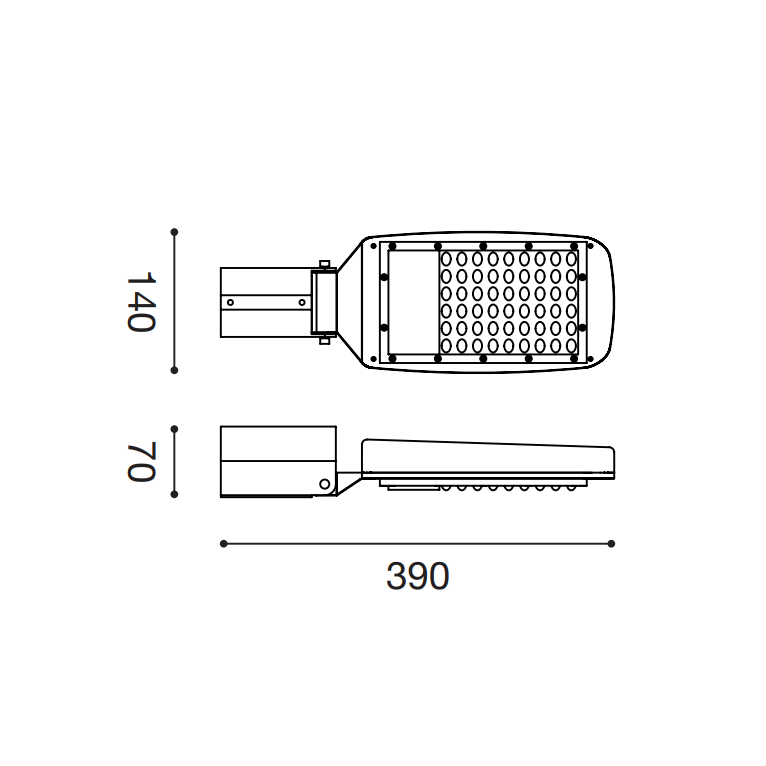 lampione tistar 50w luce naturale 4000k gealed ip65