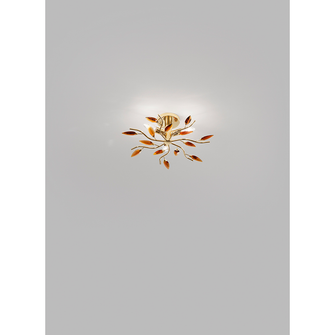 Plafoniera CRYSTALLIVS 3 x E14 AFFRALUX ottone/ambra piccolo