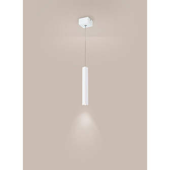 Lampadario TUBI DIODI 3W luce calda 3000K AFFRALUX piccolo quadrato bianco