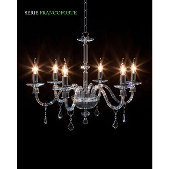 Lampadario FRANCOFORTE 6 x E14 CRISTAL LUCE