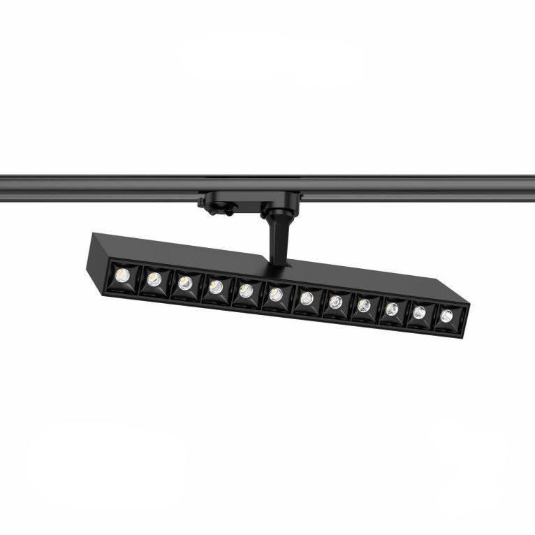 proiettore per binario alfa 32w luce calda 3000k beneito faure nero 4177