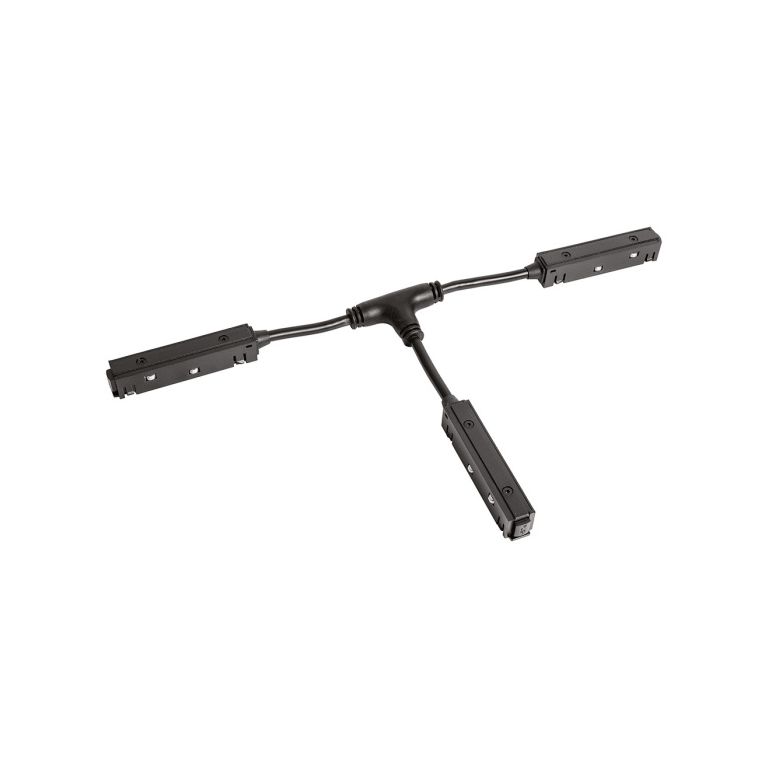 modulo connessione 3 binari incasso o superficie. nero gealuce