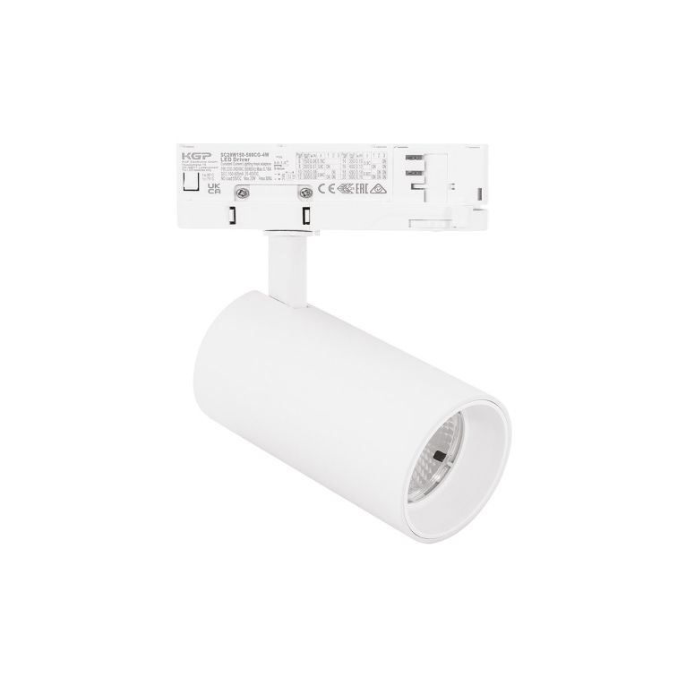 proiettore orientabile 30w a binario trifase. 3000k bianco gealuce