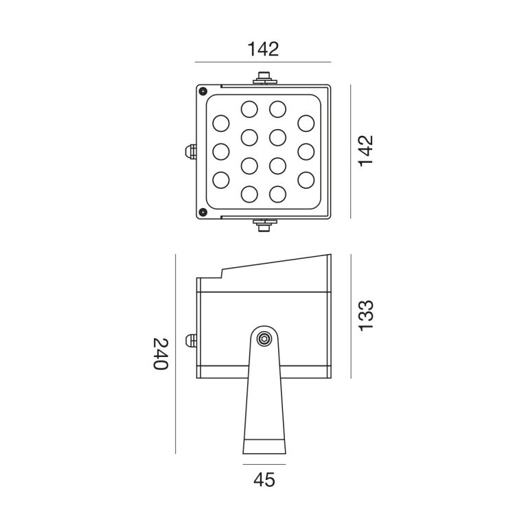 proiettore led 31w cct marrone gealuce ip65