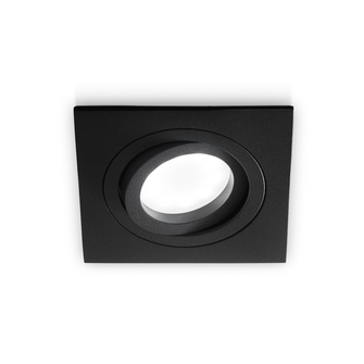 Faretto ZENIT GU10 GEALED quadrato nero ad incasso orientabile