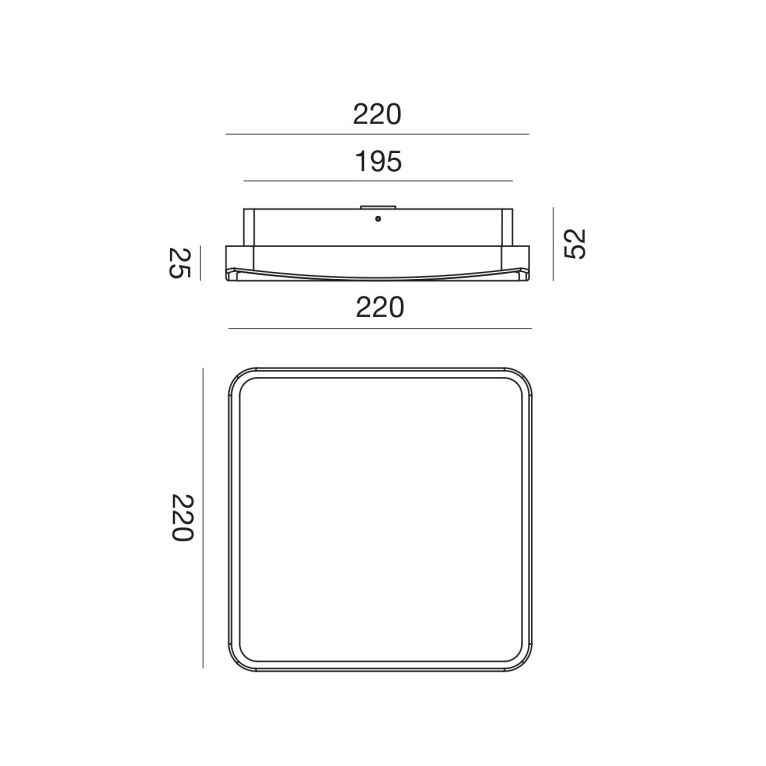 plafoniera led 24w cct gealuce quadrato grigio ip65