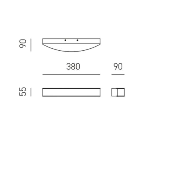 applique-led-20w-3000k-gealuce-ip20-bianco-gap50