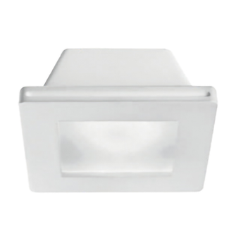 Faretto BIANCA GU10 GEALED quadrato ad incasso con diffusore