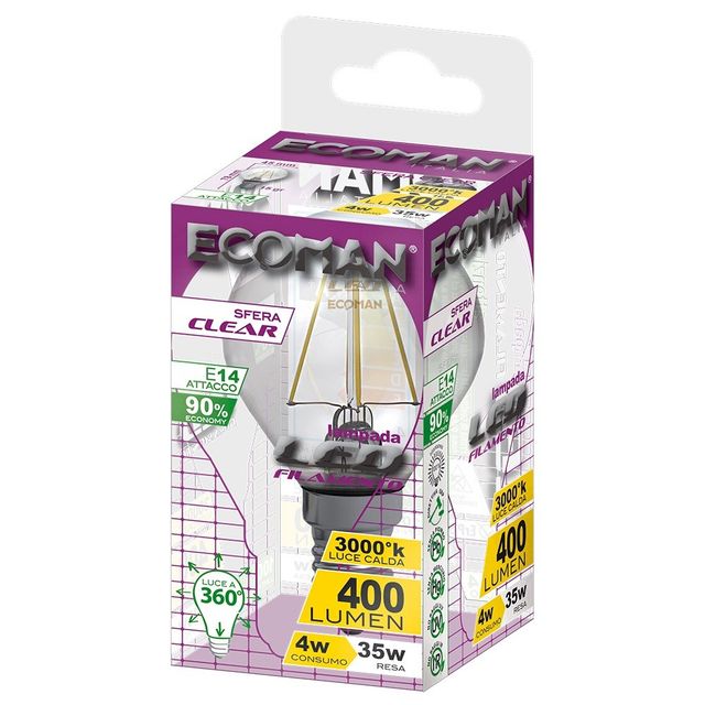 lampadina-led-sfera-e14-4w-luce-calda-3000k-ecoman-vetro-trasparente