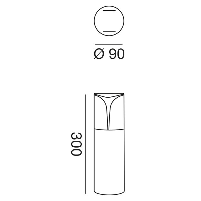 paletto-ges720-e27-gealed-ip44-grigio-piccolo