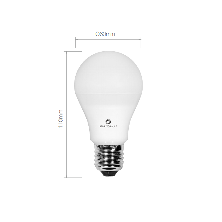 lampadina led standard e27 9w luce calda 827 beneito faure