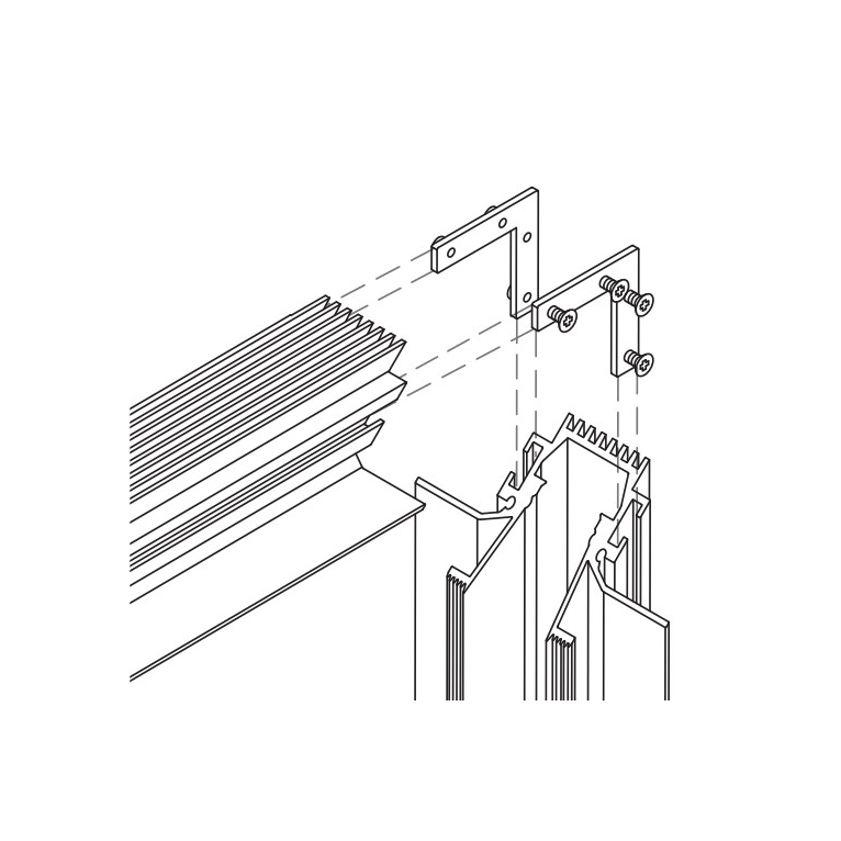 kit giunzione grande angolo per profilo led liverpool-r gealed