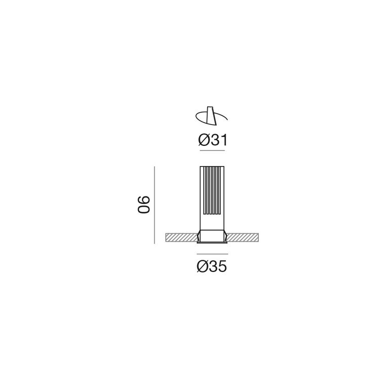 faretto led 10w luce calda 3000k bianco da incasso gfa1410c gea luce