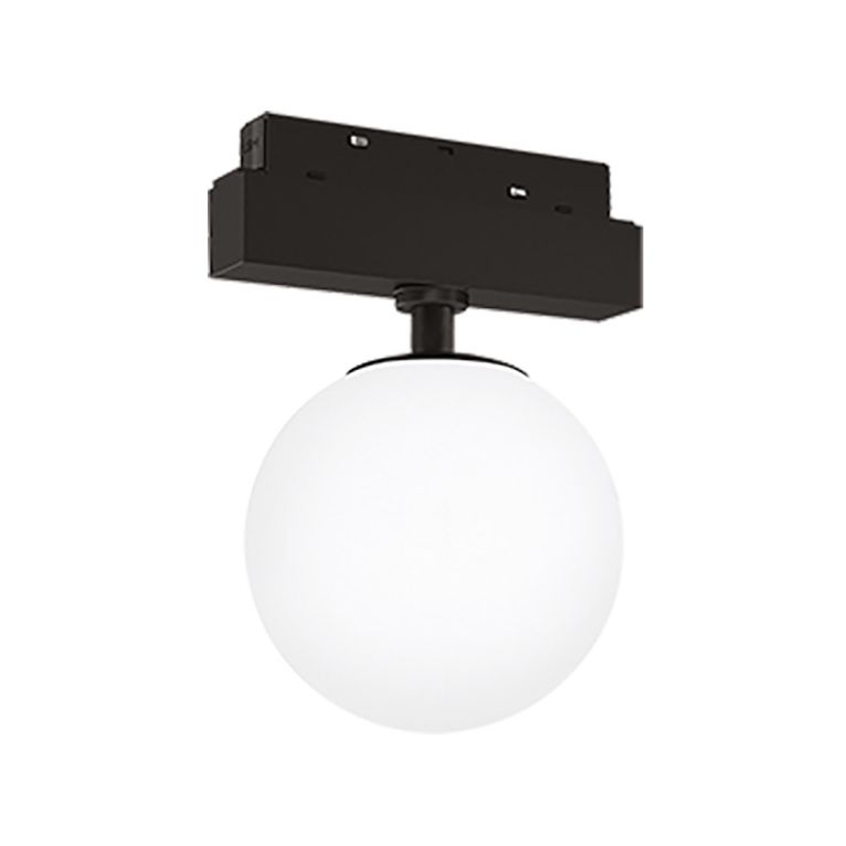 faretto led 6w 48v 3000k sfera colore nero gealuce ip20