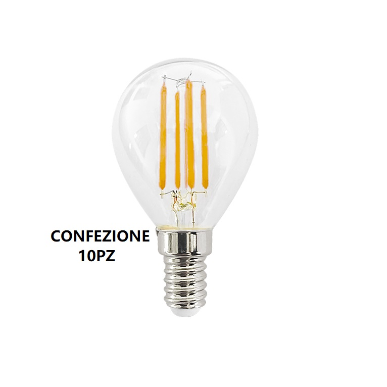 lampadina led gla290c e14 6w luce calda 2700k gealed box 10 pezzi