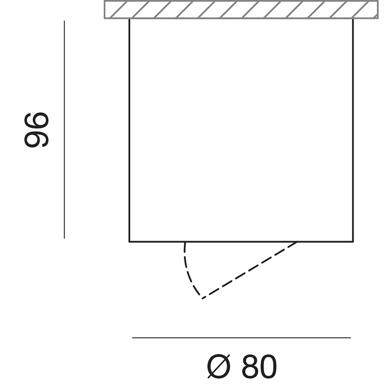 faretto notus gu10 gealed cilindro bianco