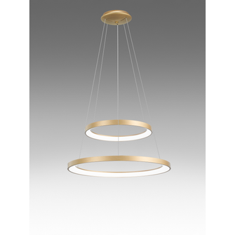 Lampadario KRIZIA 88W luce calda 3000K GEALUCE doppio oro