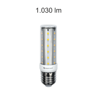 Lampadina LED HQI TUBULAR E27 10W luce naturale 840 Beneito Faure