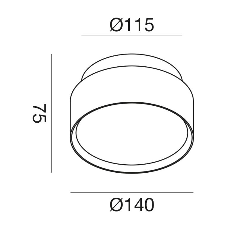 plafoniera con biemissione led 2+16w 3000k modello grande bianco gealuce 