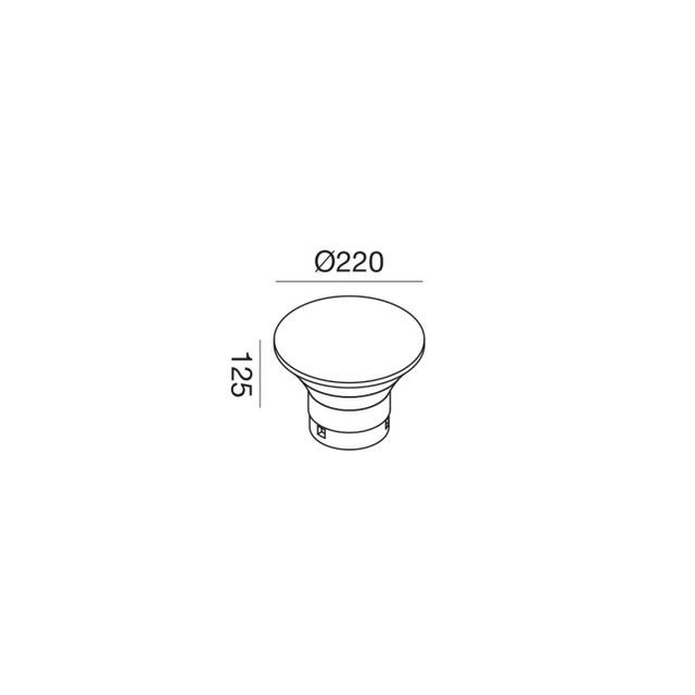 testa-per-paletto-da-giardino-12-barra-16-barra-20w-cct-fungo-marrone-gealuce-ip65