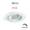 faretto led da incasso 8w 220/240v 2700k bianco ip44 beneito faure 3951