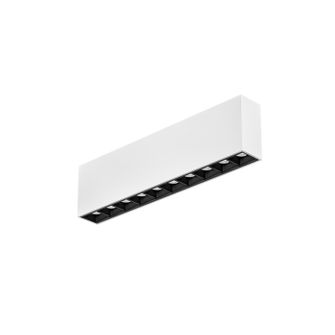 Faretto 10 LED lineari 20W 3000K bianco e nero GEALUCE IP20