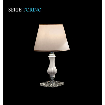 Lampada TORINO E14 CRISTAL LUCE laccata bianca piccola