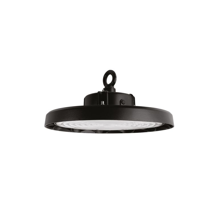 lampadario industriale led 100w 4000k medio nero ip65 gealuce