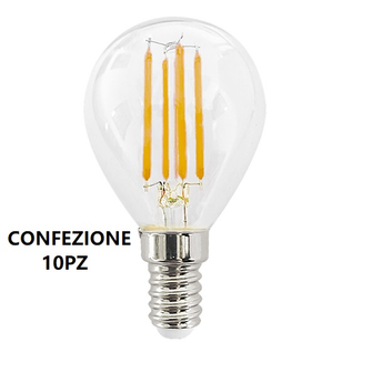 Lampadina LED GLA290N E14 6W luce naturale 4000K GEALED box 10 pezzi