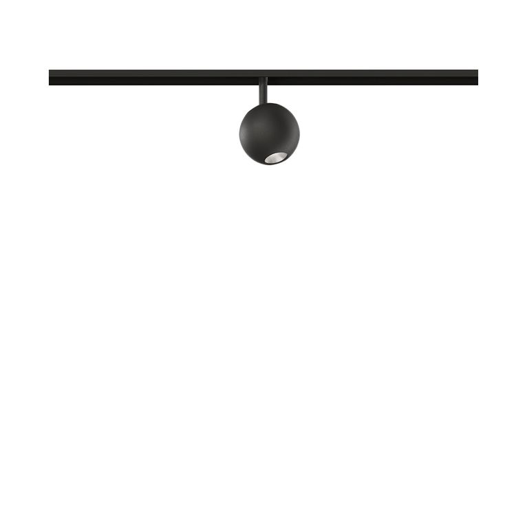 faretto led per binario magnetico 48v 4.5w luce calda 2700k nero ip20 beneito faure 4583