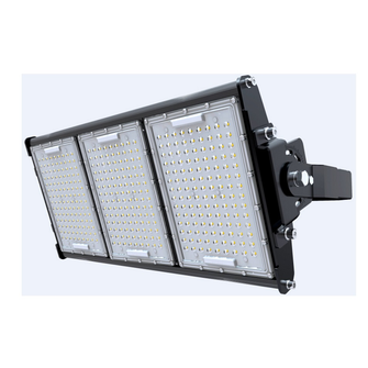 Proiettore LED asimmetrico 360W luce fredda per campi sportivi IP65 serie PRO