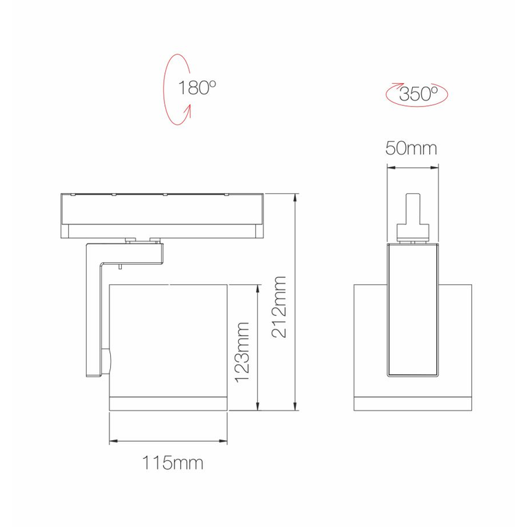 faretto da binario 35w cct nero ip20 beneito faure  4450-v2