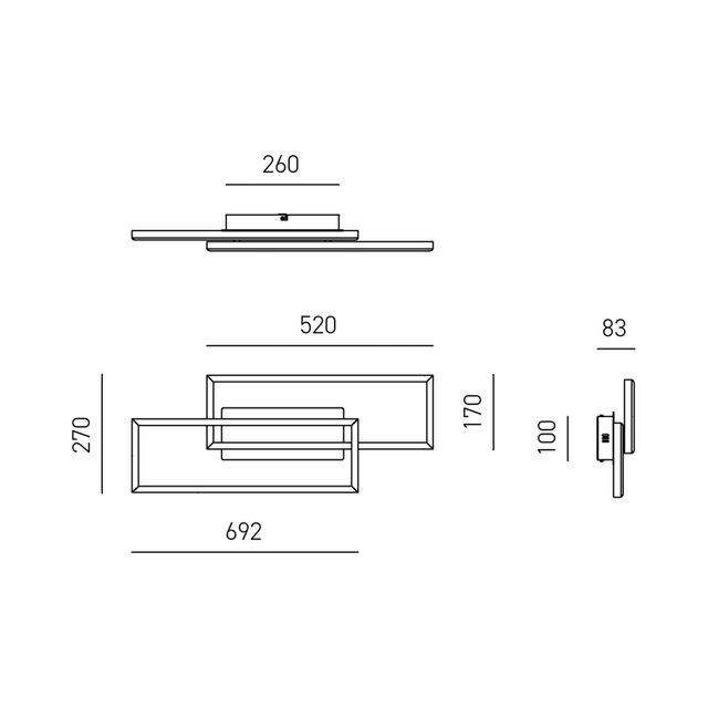 applique-led-40w-3000k-gealuce-ip20-titanio-dyana-a