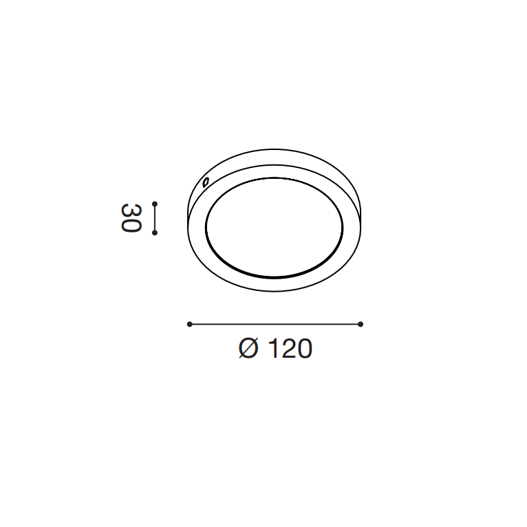 plafoniera sham 6w luce calda 3000k gealed tondo piccolo bianco