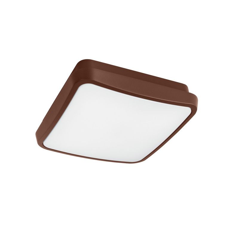 plafoniera led 24w cct gealuce quadrato marrone ip65