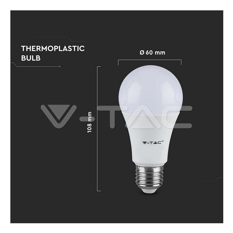 lampadina led goccia e27 8.5w luce naturale 4000k v-tac sku217261