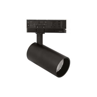 Proiettore orientabile 20W a binario trifase. 3000K nero GEALUCE