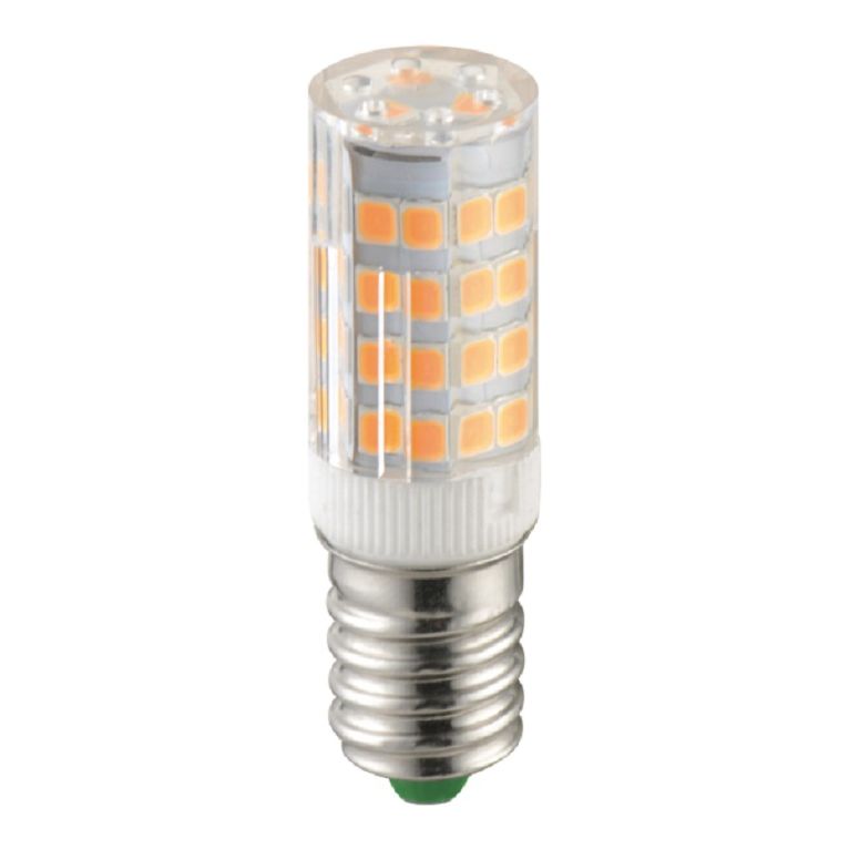 lampadina led tubolare e14 5w luce calda 3000k ecoman vetro trasparente