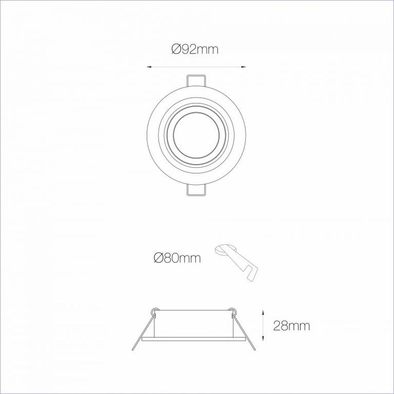 faretto da incasso one gu10 beneito faure nero