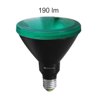Lampadina LED R-LINE par38 E27 15W luce verde Beneito Faure IP65