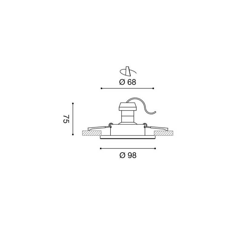faretto venus gu10 gealed tondo ad incasso