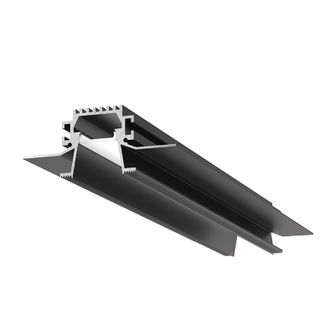 Profilo in alluminio da incasso LIVERPOOL R per strisce LED 2mt GEALED grande nero