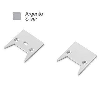 Accessorio tappo BUCAREST piccolo per profilo LED GEALED argento 2pz