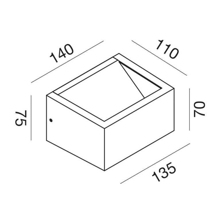 applique led 9w cct marrone ip54 gealuce 